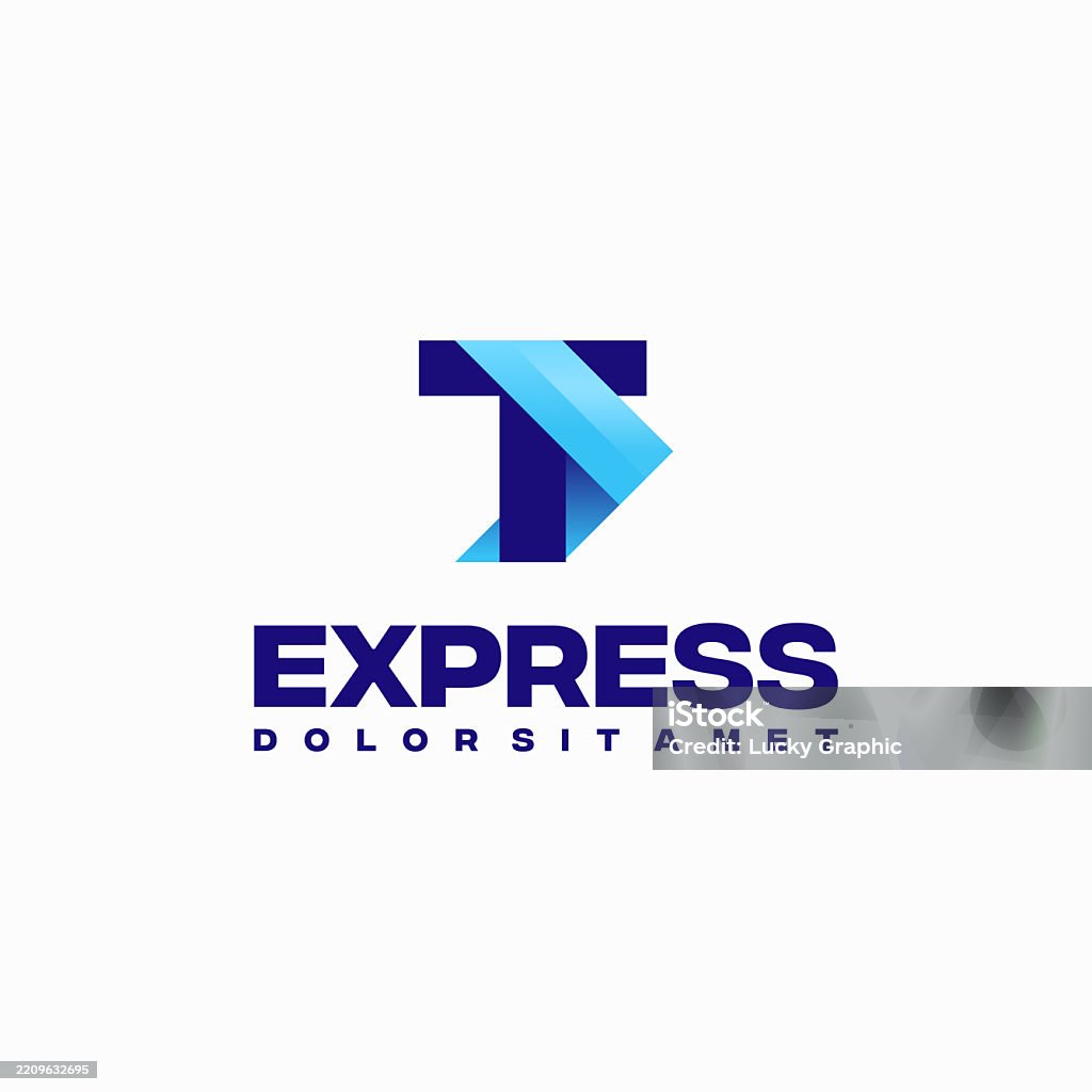 Fast Express T Initial Logo designs concept vector, express Arrow logo designs symbol