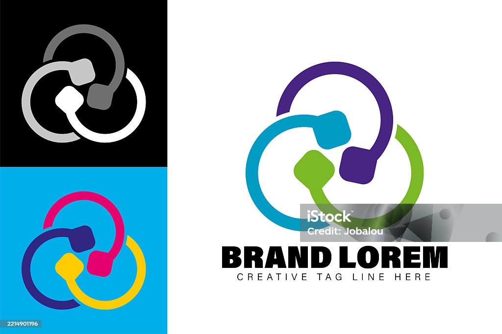 Vector Illustration of a Beautiful Rotary Movement Colorful Graphic Element Brand Template